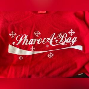 Red full send mens “share a bag” crewneck